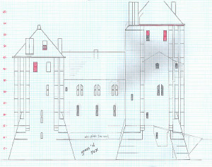 Castell Coch south elevation plan