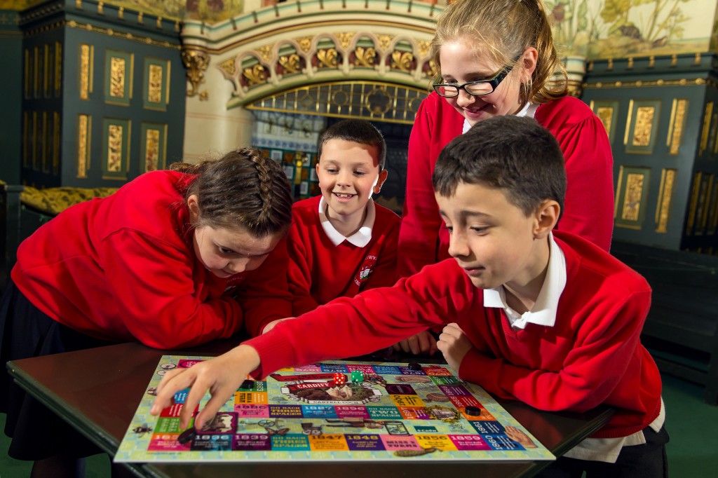 Pupils playing a game