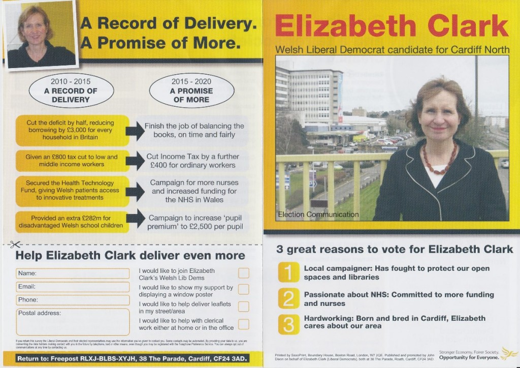 Elizabeth Clark election leaflet