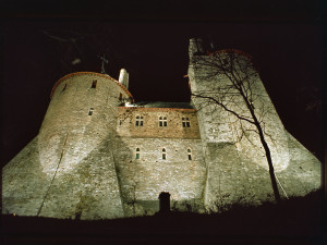 View of Castell Coch at night, 1974