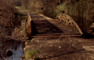 Ancient cast iron bridge Whitchurch. Feeder left canal. 15/03/72