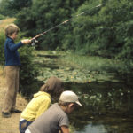 Young fishermen. Whitchurch canal. 24/7/71