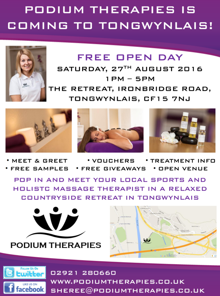 Podium Therapies open day poster