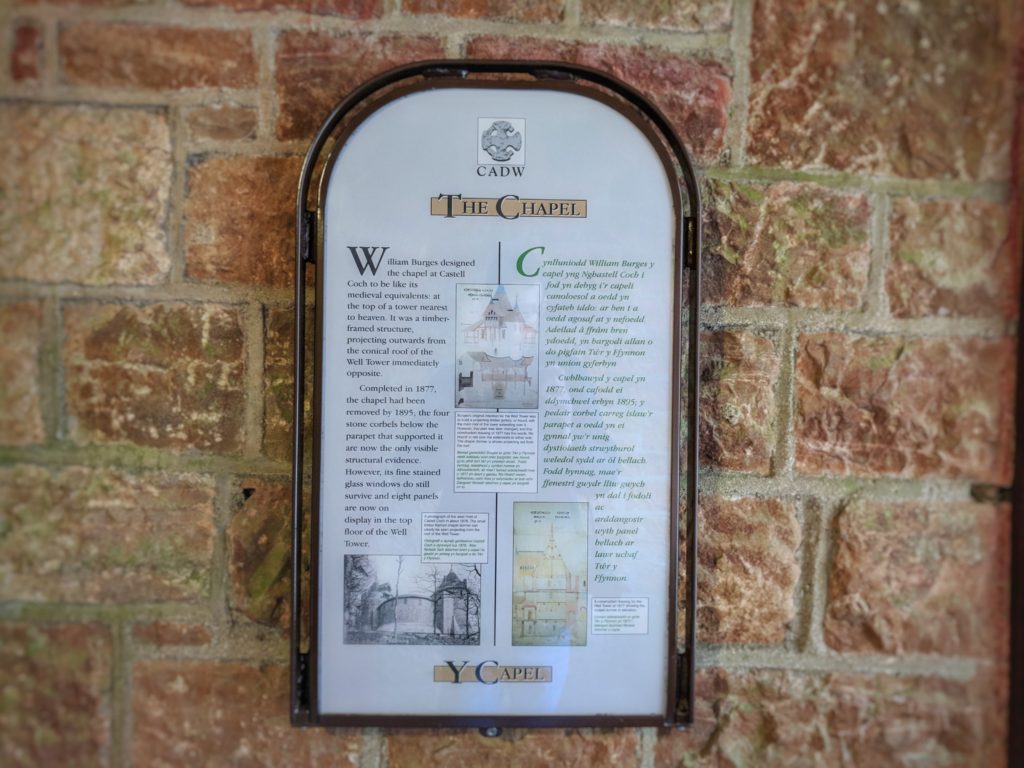 Information board at Castell Coch