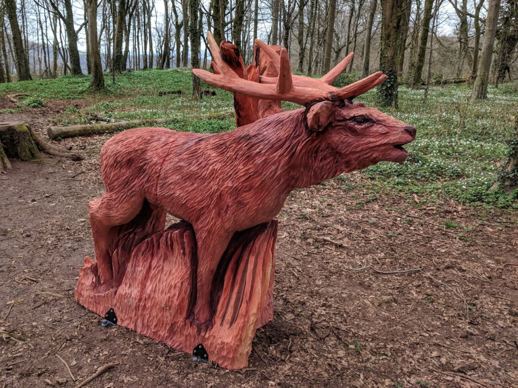Red deer sculpture