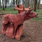 Red deer sculpture