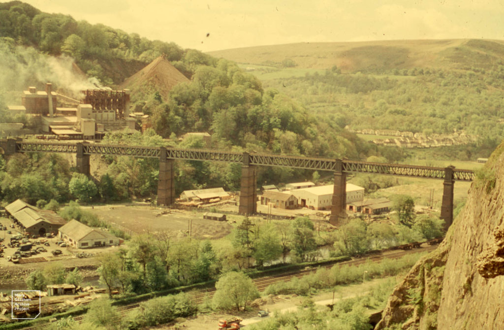 Photo of Taffs Well viaduct from the 1960s