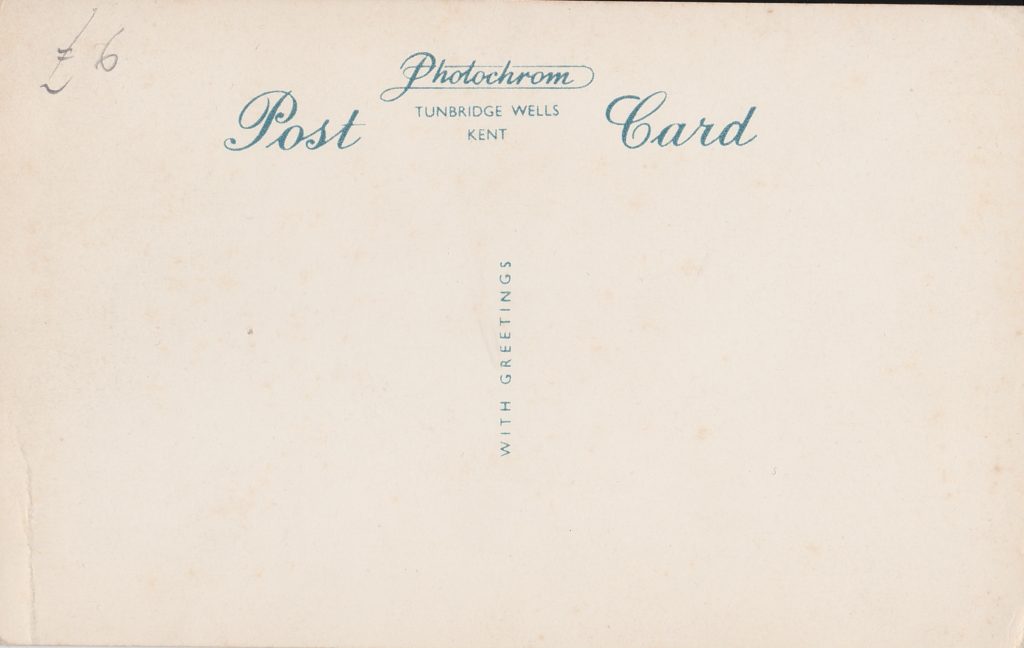 Rear of postcard