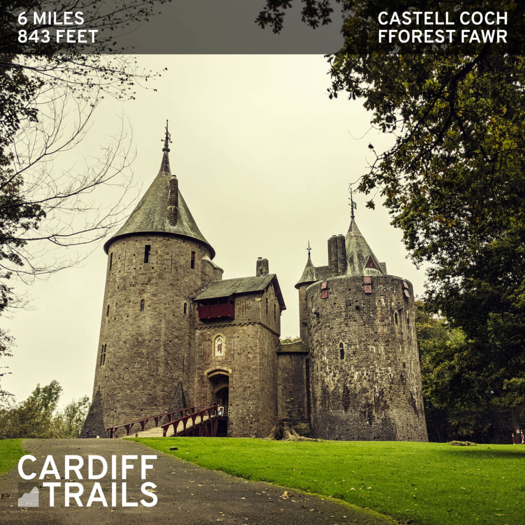 Castell Coch with a grey sky